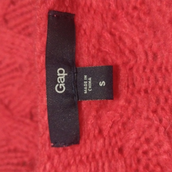 Gap Sweater Cardigan S Open Front Cable Knit Pink - Picture 9 of 11